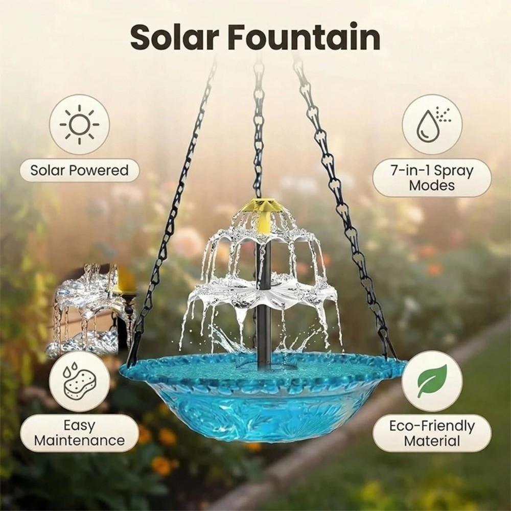 Cascade Hanging Bird Bath Fountain 3 Layer Bird Feeder Creative Bird Bath Bowl  Outdoor