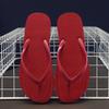Flip-flops women's summer new non-slip outdoor wear solid color pinched feet seaside beach couple men's cool slippers