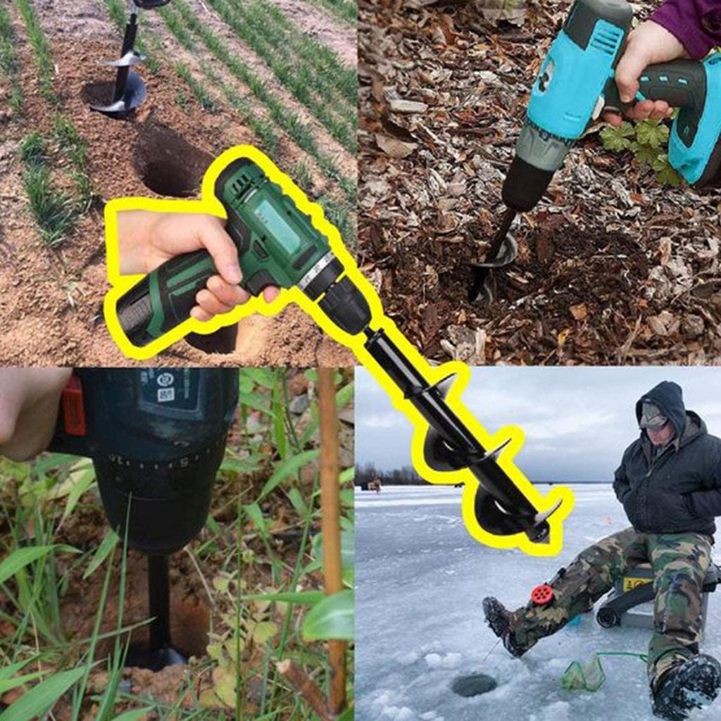 Auger Drill Bit, 2 Pack Garden Auger Spiral Drill Bit for Planting, 12"x3" and 9"x1.6" Rapid Planter Garden Plant Flower Bulb Auger for Any Kinds