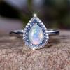 Zirkon Tropfen Wasser Strahlende Ringe für Damen Silberfarbe Verlobungsring Mode Finger Schmuck Geburtstagsgeschenk