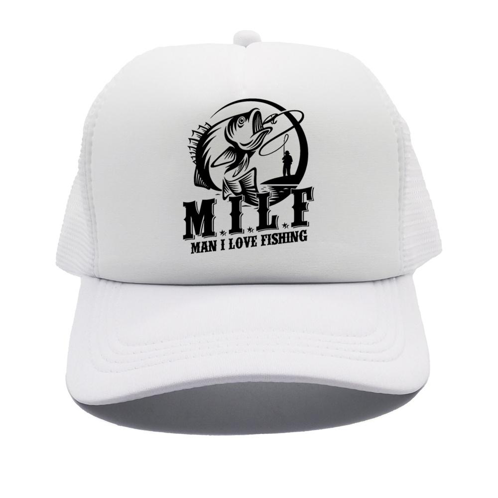 Milf Unisex I Love Fish Trucker Hat Adult Humor Fishing Funny FisherUnisex Adjustable Baseball Cap Unisex Outdoor Dad Hat