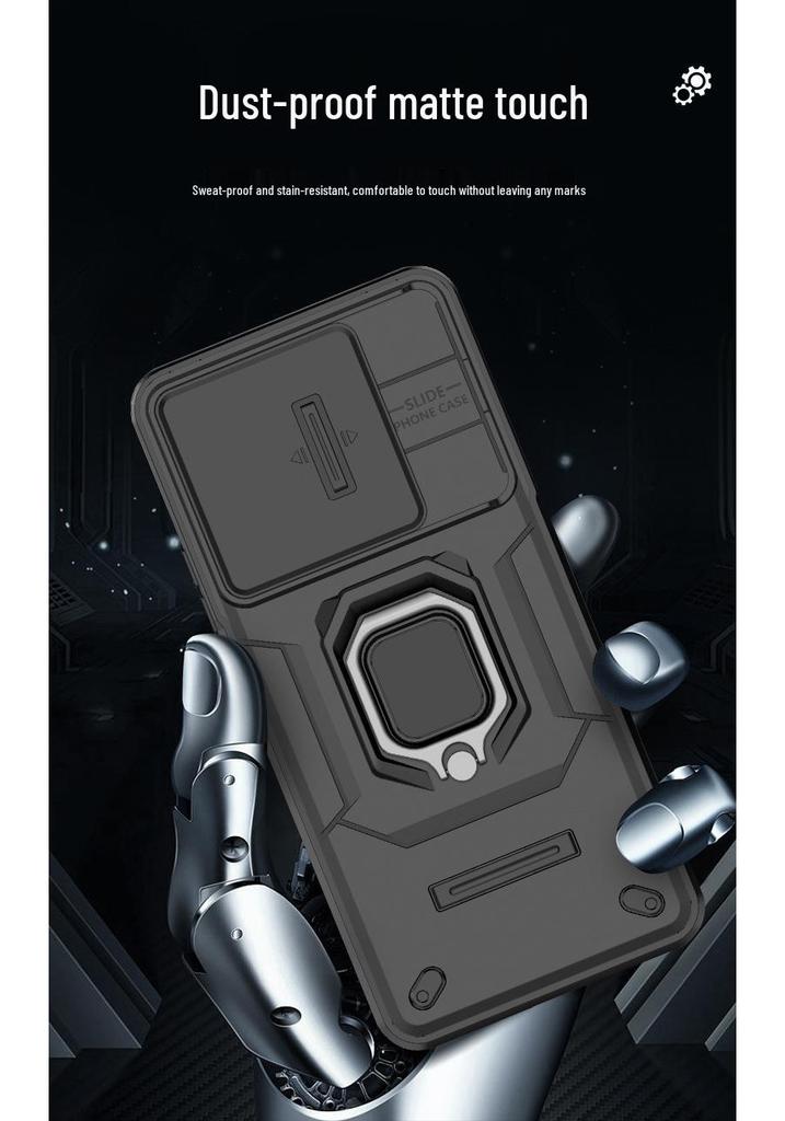 Battle Bear Case for Xiaomi Redmi Note 15 Pro, Redmi Note 14, and Note 13 with Push-Window and Bracket Feature.