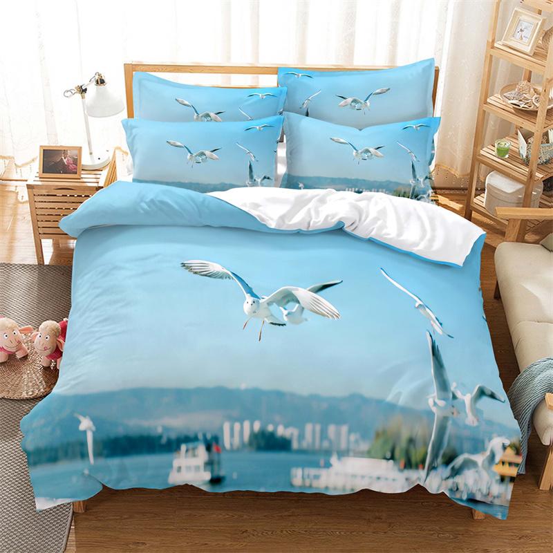 Ocean Beach Starfish Duvet Set Set Seaside Bedding Set Queen Bedding Set Boys Girls Bedroom Decoration Bedding Set