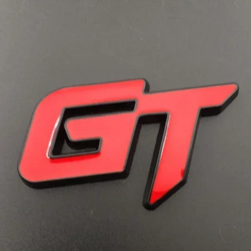 3D Metal GT Logo Letters Car Front Grill Rear Trunk Emblem Badge Sticker Decals For GT Accessories
