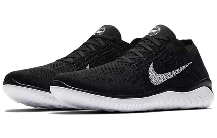 Nike Free Rn Flyknit 2018 Black White 942838-001