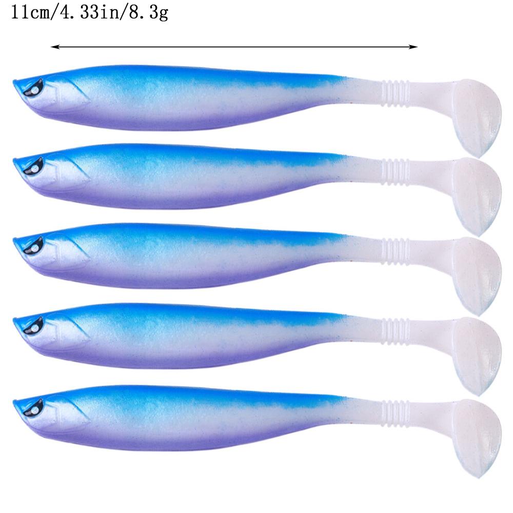 6 PZ/SET Creatura Esche Vinili da Pesca Esca Morbida 9 cm/4.1g Predator Pesca Luccio Gomma Morbida Esca Accessori Per la Pesca