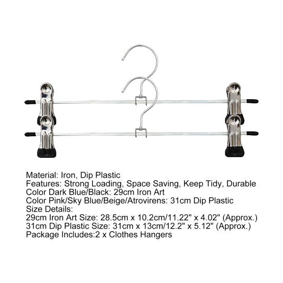 2 stk Tørre klær Solid konstruksjon Praktisk Sterk bæreevne Hjem Hotell Vaskeri Klesklype Tørkehengere Bukseklemmer