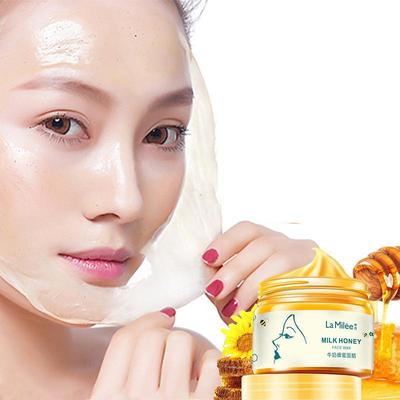 Obličejová maska ​​s extraktem z medového mléka Hydratační exfoliační odstraňovač černých teček zpevňující póry Antiaging rozjasňující vosk na obličej