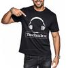 Teeshirt Summer Basic T Shirt Headphone Logo Technics Print Soft Round Neck Tee Retro Breathable Mens Tshirt