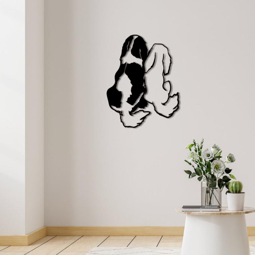 Minimalist Metal Dog Wall Art Sculpture Home Decor Indoor Outdoor Hanging Gift for Pet Lovers