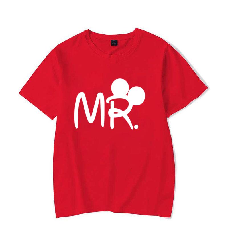 Valentine's Day T Shirts Funny MR.MRS. Print T Shirt Fashion Summer Graphic Clothing Women Men Tops Tees