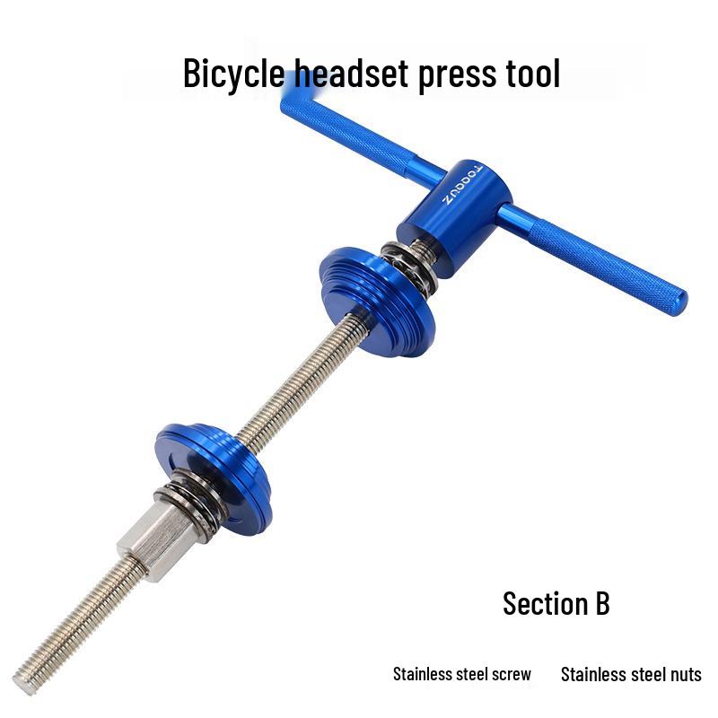Bicycle Headset and Bottom Bracket Press-in Tool for Road and Mountain Bikes