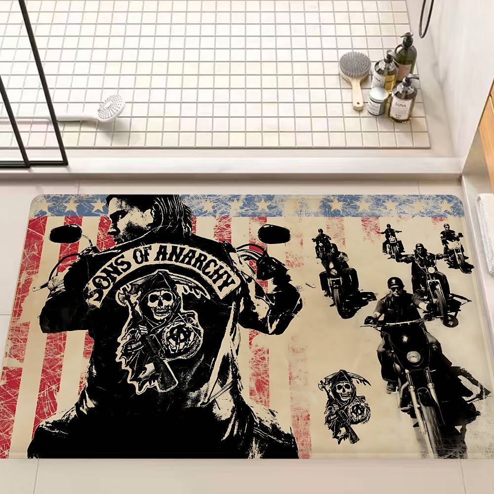 Son Of Anarchy American Crime Tv Floor Mat Kids Room Bedroom Decoration Balcony Anti-Slip Doormat Living Room Welcome Rug