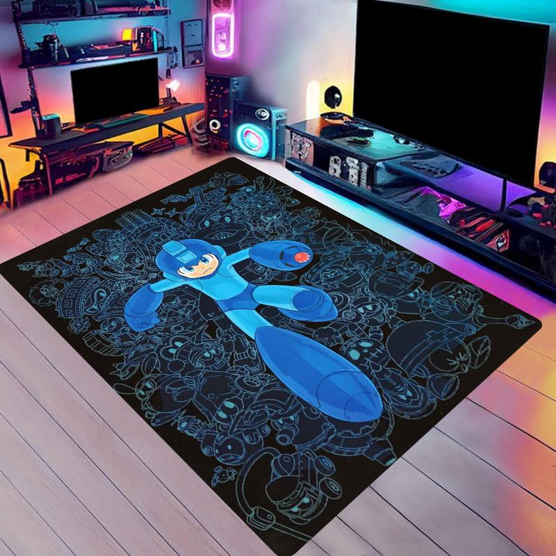 Robot Game Carpet M-Megaman European and American Series Living Room Square Rugs Tent Mats Carpets for Living Room