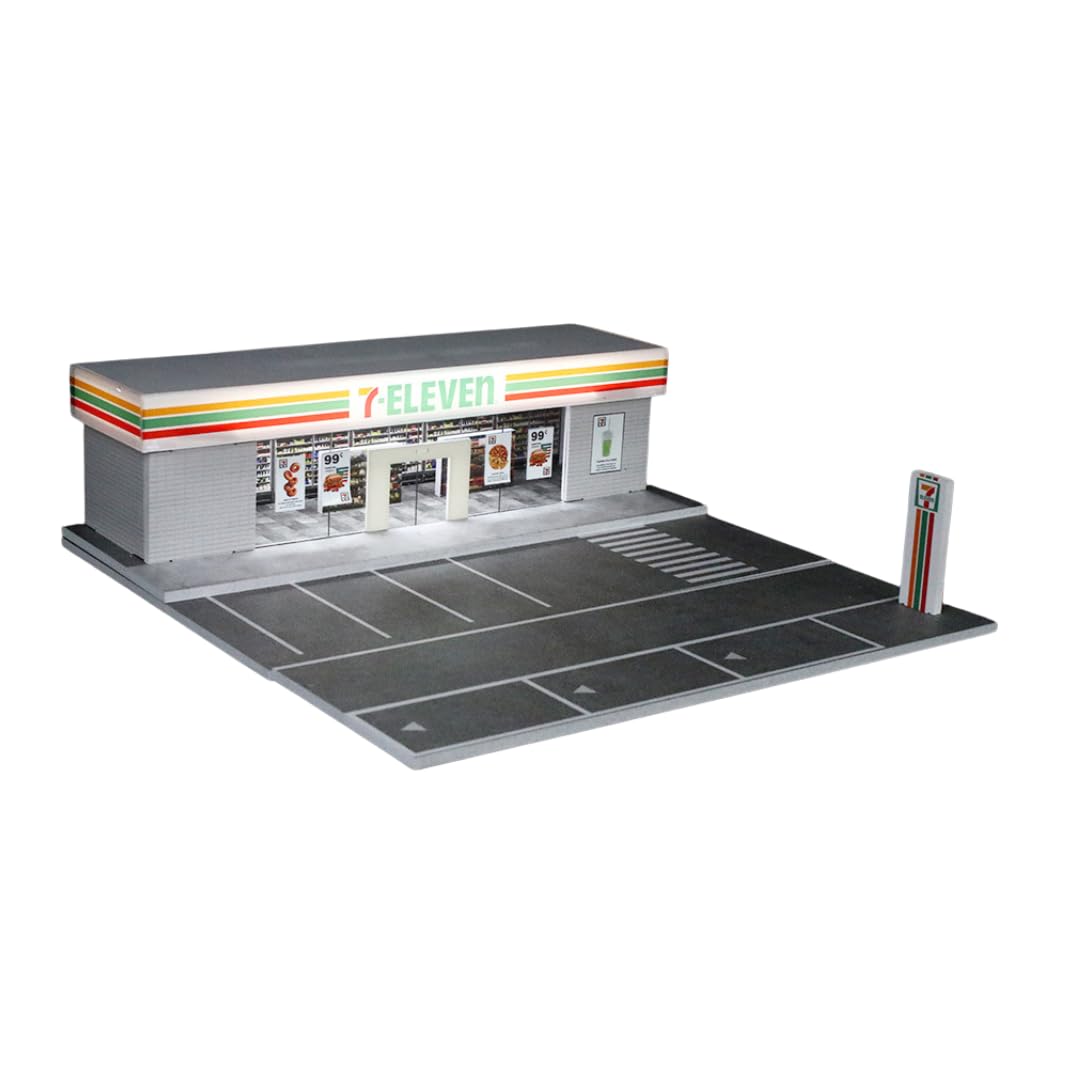 

Масштабная модель круглосуточного магазина Японский уличный пейзаж MO936204 Moreart Парковка Пит-гараж Диорама Литая машина 1/64 [Б/У] оранжевый