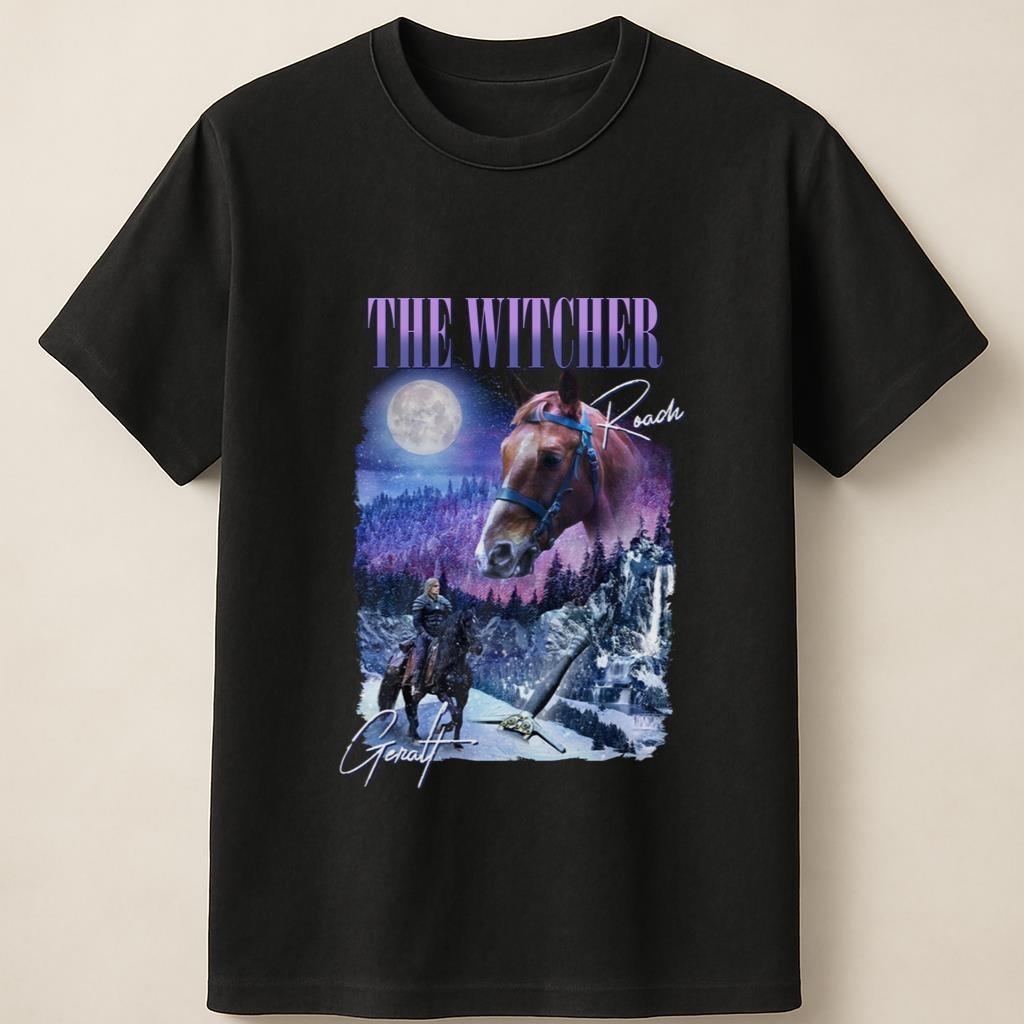 The Witcher Geralt And Roach Fantasy Series Inspired Tribute Unisex T Shirt S
