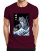 Demon Cat Muscle Cat Big Wave Japanese Ukiyoe Halloween Unisexs TShirt