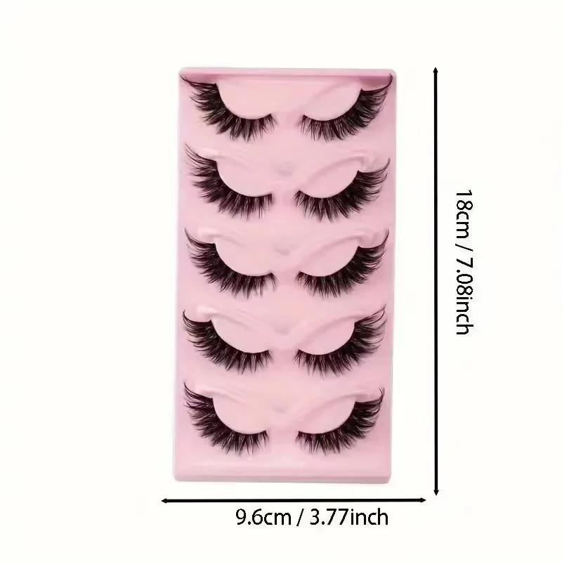 

5Pairs/Set Volume Dramatic False Eyelashes Long Thick Wispy Eye Lashes for Stage Performance Party Cosplay Halloween Makeup one size