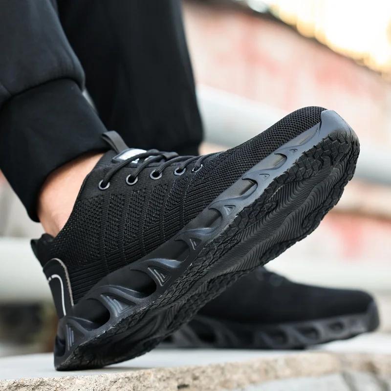 Fashion  Lightweight Men's Work Safety Shoes Anti Piercing Protection Sneakers Non-slip Security Boots Male Footwear