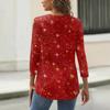 Women's T Shirt Christmas Print 3/4 Sleeve Daily Weekend Fashion Basic Round Neck Regular Top