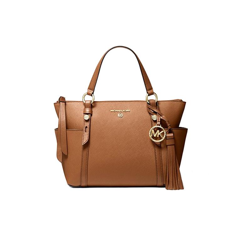 

Новая кожаная сумка через плечо MICHAEL KORS MK Sullivan, сумка кроссбоди, маленькая женская сумочка, коричневая 30T0GNXT1L-230 31.8*11.4*19.1CM