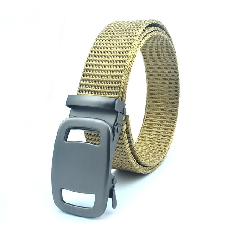 Men's Nylon Belt with Breathable Fabric and Automatic Buckle - Ideal as a Gift or Trouser Accessory