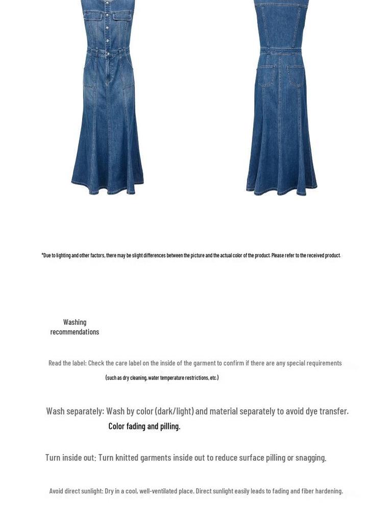 VEROMODA 2026 Spring Sleeveless Denim Fishtail Maxi Dress