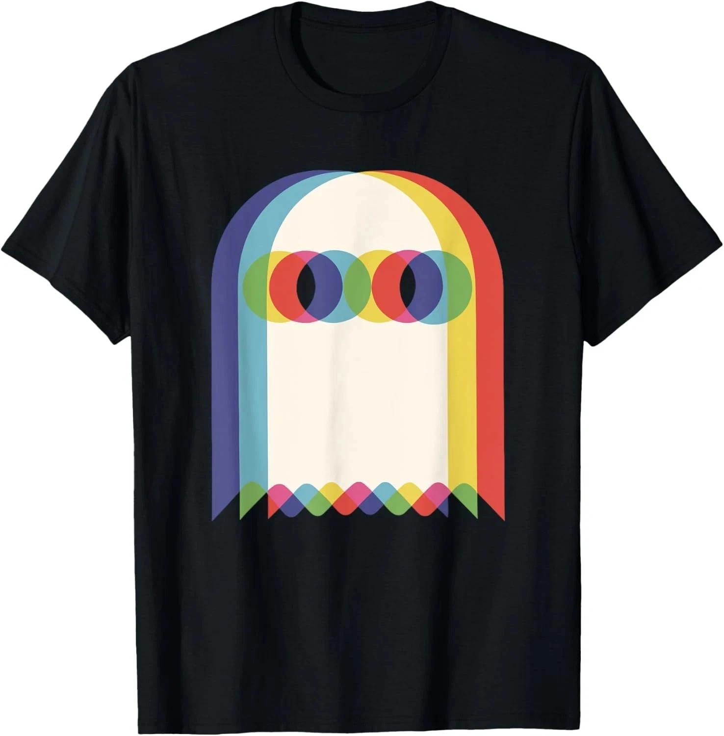 Vaporwave Psychedelic Ghost Retro Halloween Techno EDM T-Shirt M