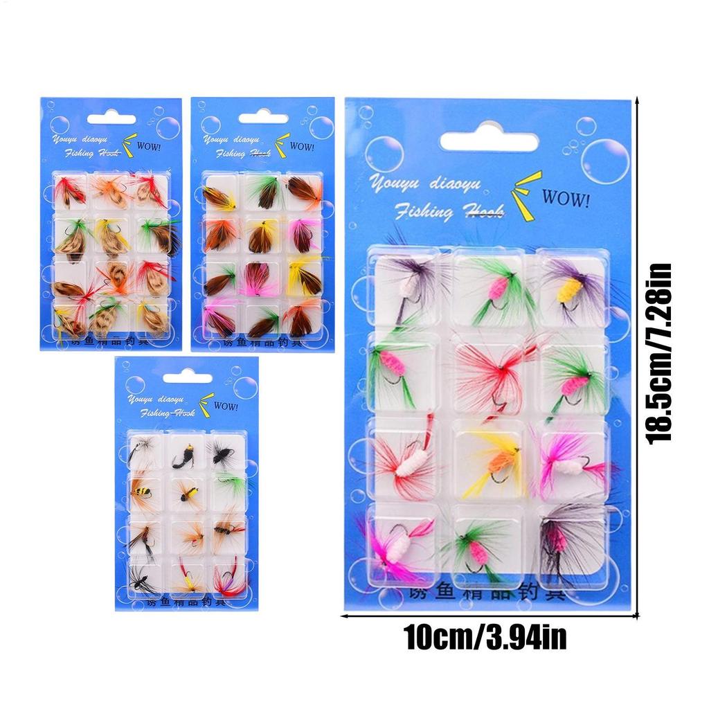 Fly Fishing Lures 48 Pieces Angling Accessories Realistic Trout Fishing Lures For Anglers Fishermen Men Fathers Husbands