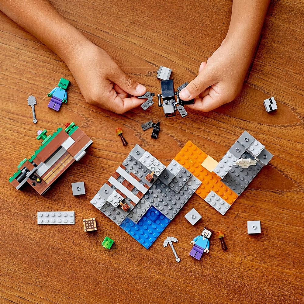 LEGO Minecraft Cave Exploration Set 21166 Building Blocks Educational Toy for Kids Ages 7 and Up