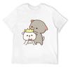 Peach And Goma Mochi Cat Mochi Milk Couple T Shirts For Unisex Unisex Novelty Tshirt O Neck Tee Shirt Short Sleeve Tops