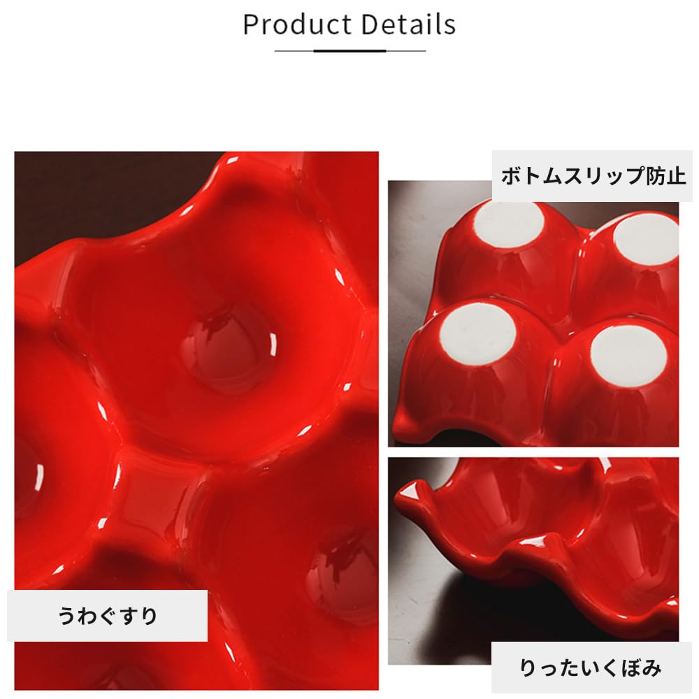 Egg Holder, Egg Case, Egg Stand, 6-Grid, Egg Holder, Egg Case, Container, Ideal for Kitchen and Refrigerator Storage (White)