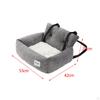 Cozy Pet Car Seat for Small Pets - Simple Setup, Plush Gray Fabric