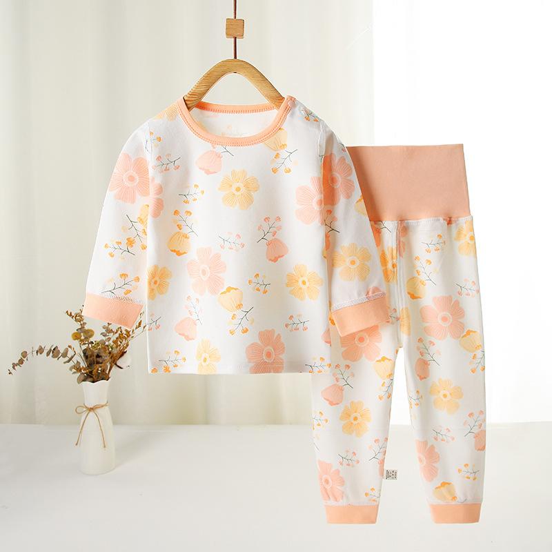 Baby Cotton Grade A Two Piece Pajamas Children Autumn Underwear Set Infant Home Wear Sleepwear