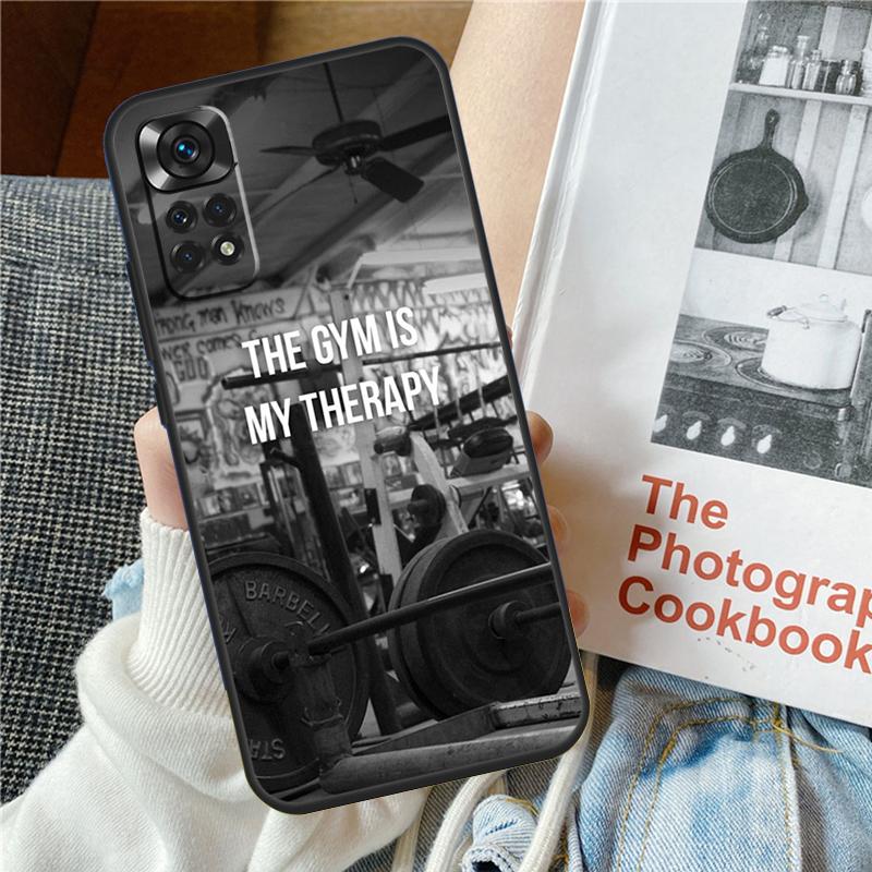 Bodybuilding Gym Fitness Phone Case For Redmi Note 10 9 8 11 12 Pro 9S 10S 11S 12S Cover For Redmi 12 12C 9C 10C 13C