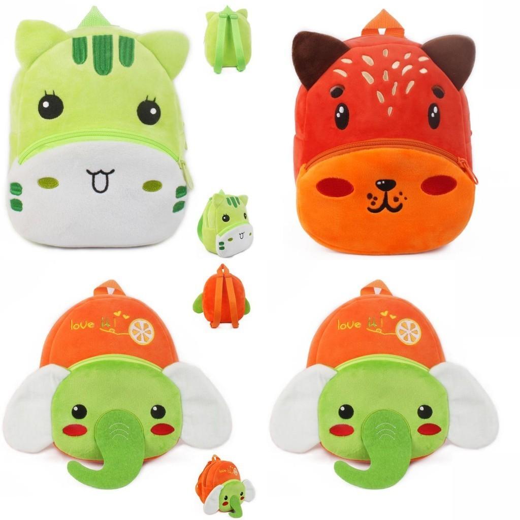 Cute Plush Toddler Kid Backpack With Cartoon Animal Pattern Comfortable For Boys And Girls!