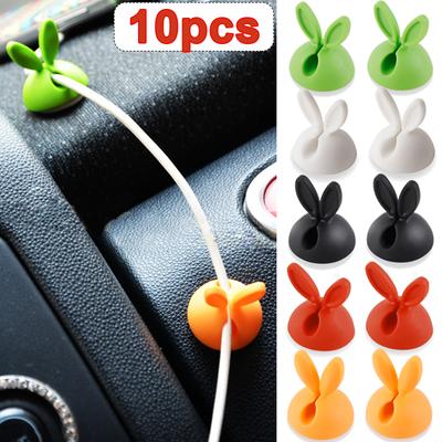 Kabel-Fixierer mit niedlichem Hasenohr, fürs Auto, Armaturenbrett, Büro, Telefon, Ladegerät, Kabelmanager, Schreibtisch-Organizer, Kopfhörer-Kabelaufwickler