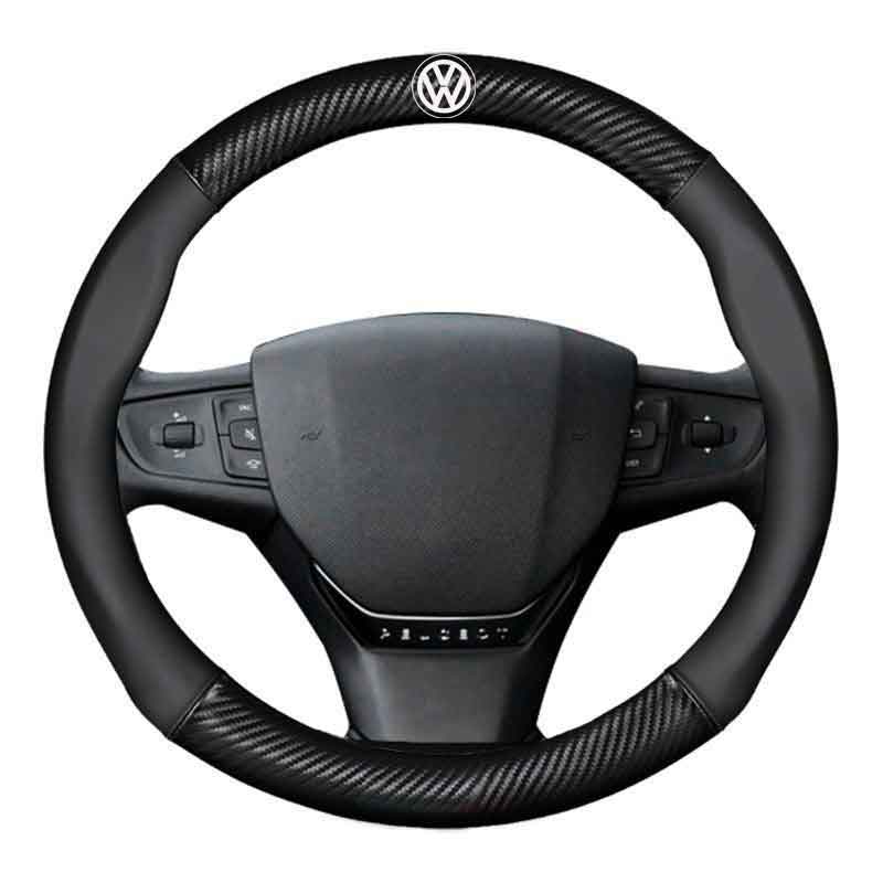 Leather Car Steering Wheel Cover for Volkswagen VW Golf 7 Mk7 Touran Up New Polo Jetta Passat B8 Tiguan Gti Gte Auto Accessories Os5