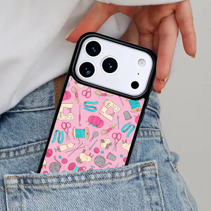 heart beats sewing machine Phone Case for iPhone 16e 15 14 13 12 17 Pro Max Plus Air 17pro Cover Coque