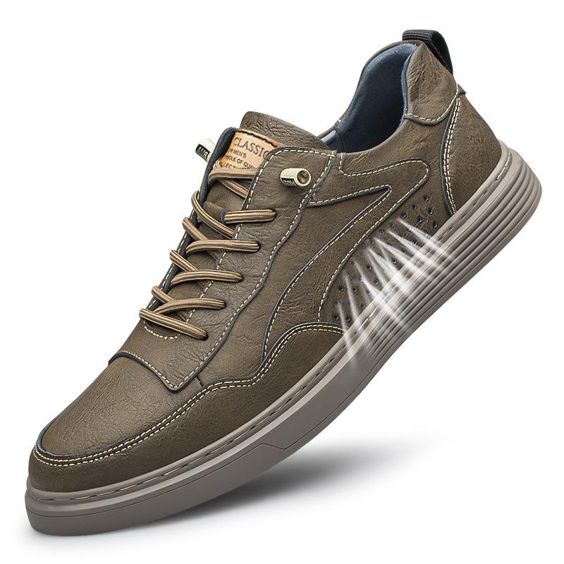 Men's shoes trendy shoes casual leather shoes men's British style sports casual board shoes retro tooling shoes men