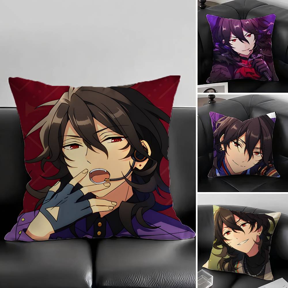 1pc Anime Ensemble Stars Knights Sakuma Rei Pillow Case Fashion Square Pillowcase Bedroom Sofa Room Ins Decoration Leisure