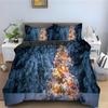 Snowman Santa Hat Christmas Duvet Cover Set 3 Piece Bedding with 2 Pillow Shams Single Queen King Full Size