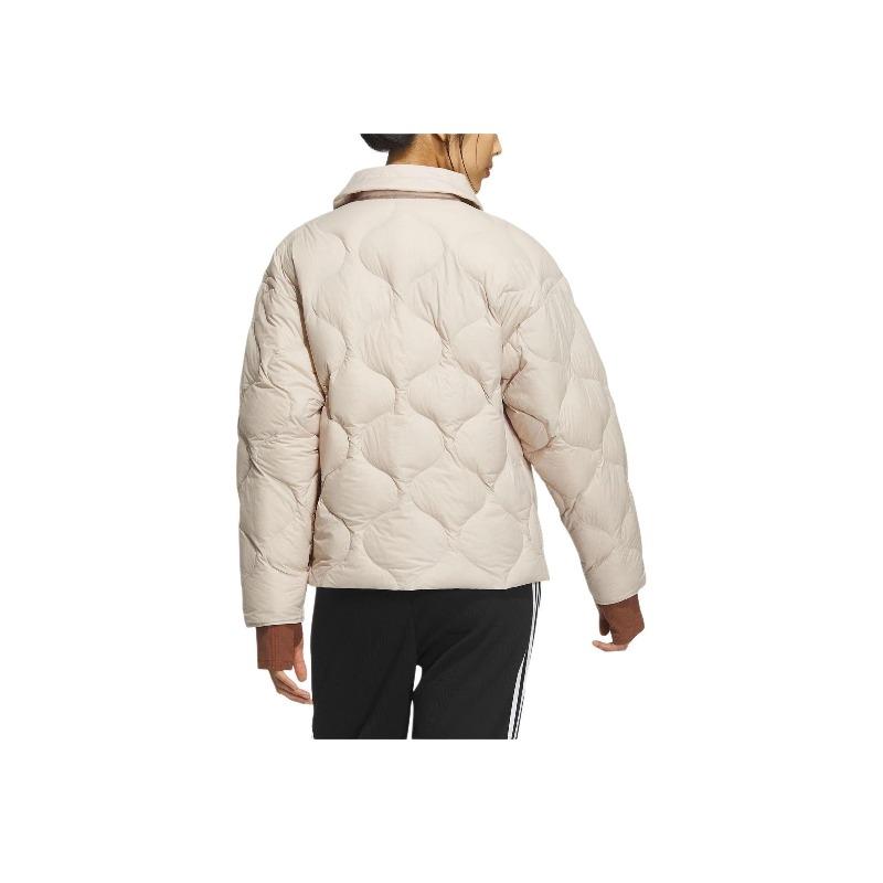 adidas Originals Krótka Kurtka Puchowa 600 Fill Jednokolorowe Logo Luźna Kurtka Puchowa Damska Kurtka Off-White IK2800