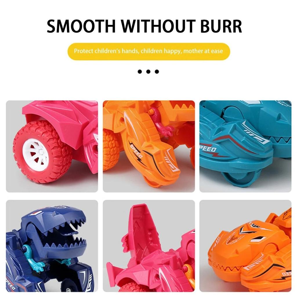 Zabawki transformujące Zabawka deformowalna Samochodzik Dino z napędem bezwładnościowym Samochodzik Transformujący Dinozaur Zabawka Automatyczny Transformator dla Dzieci Małych Dzieci