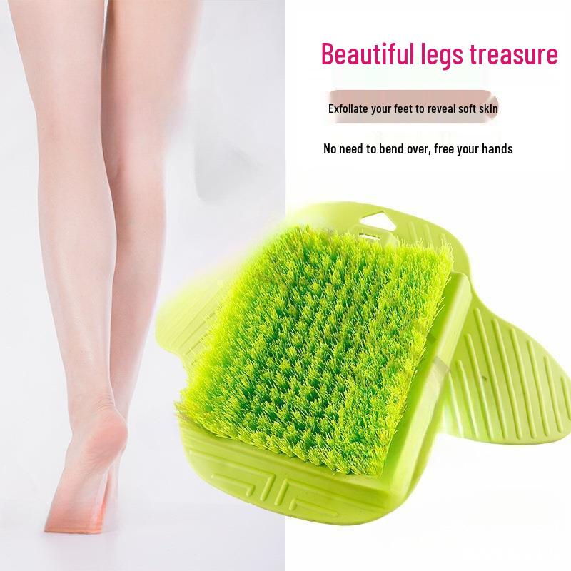 Wearable Foot Scrubber: Slipper-Style Sole Brush for Effortless Foot Washing