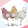 Shinada Global Mochi Series Mochi Rabbit White Mini 7x5x14cm Plush Toy Rabbit Animal Lop-Ear MOUS-0088RWH