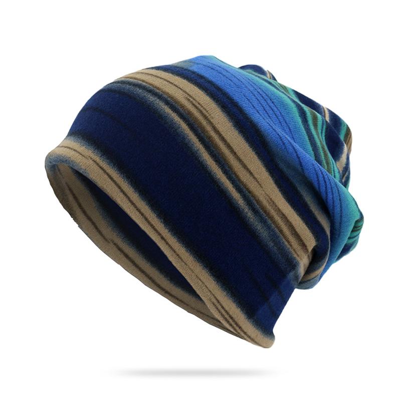 Damen Weiche Mütze Frühling Herbst Warme Beanie Mützen Erwachsene Sport Outdoor Freizeit Gestreifte Hüte Hip Hop Mütze