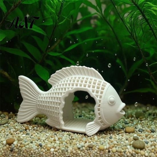 Fish Shelter for Tank 3D Printed Hollow Shape Aquarium Hideout Decor, Safe Breeding Accessory Cave, Betta Shrimp Ornament Decor Landscape Hiding Spot