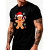 Weihnachtsbaum Herren Casual 3D Druck Locker Rundhals Kurzarm T-Shirt Top