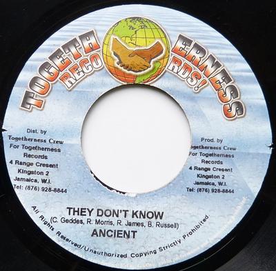 7-Zoll-Schallplatte ANCIENT They Dont Know NONE TOGETHERNESS Jamaika Reggae Ska Dub Gebraucht